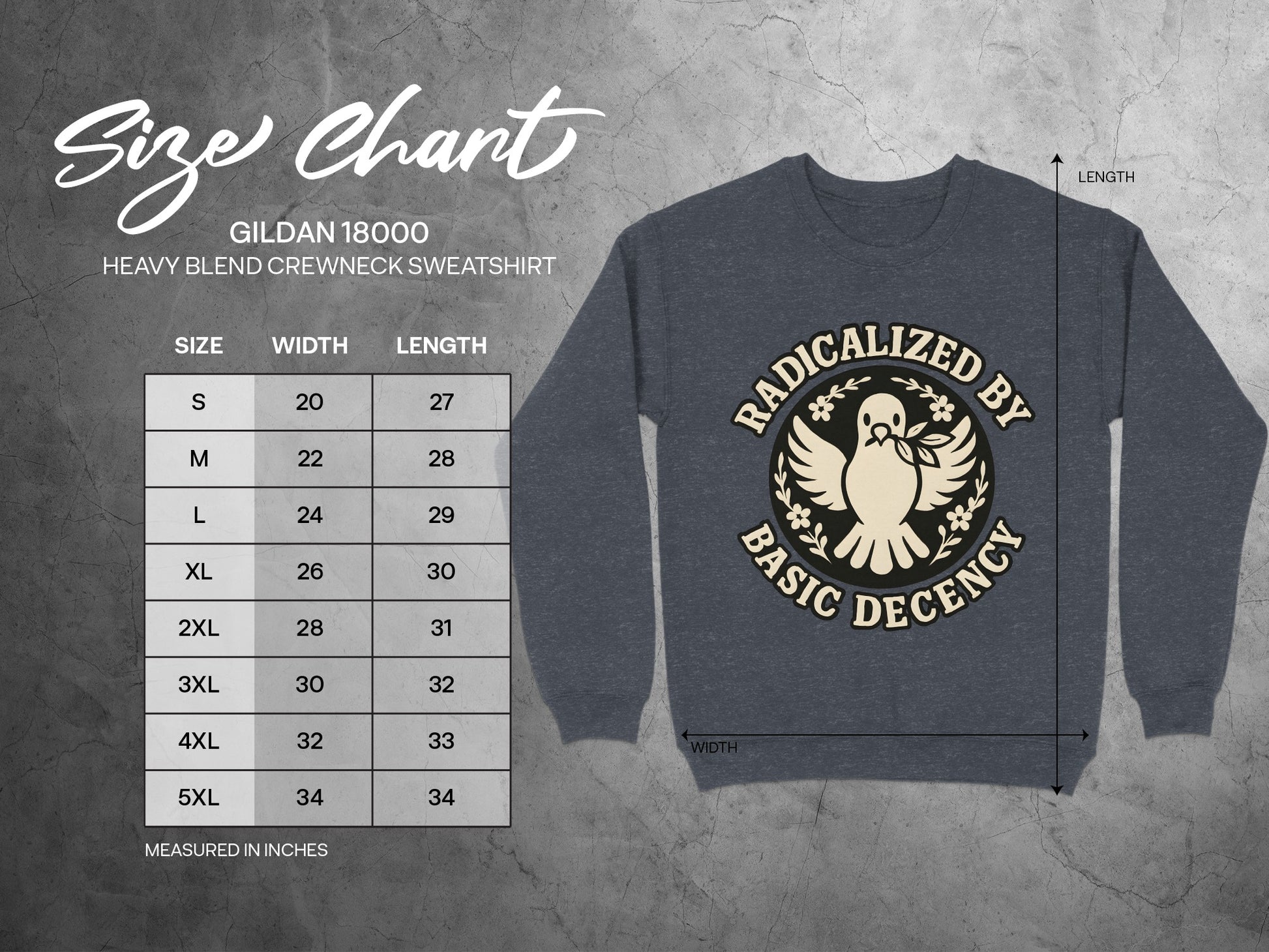 Radicalized by Basic Decency Crewneck Sweatshirt Product