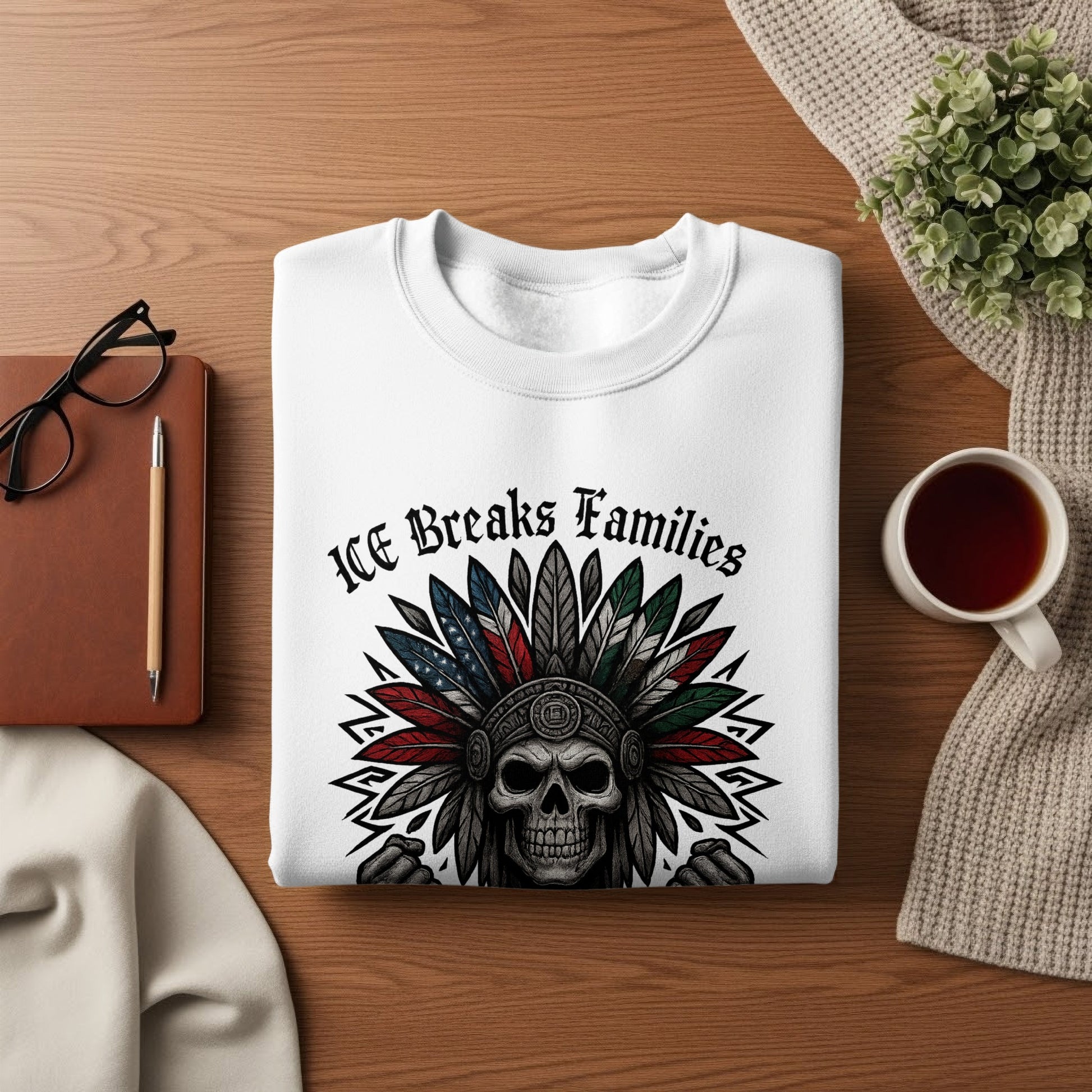 ICE Breaks Families Skull Headdress Design Sweatshirt