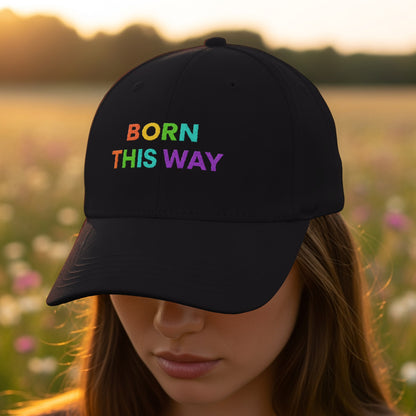 Born This Way Colorful Text Cap product type