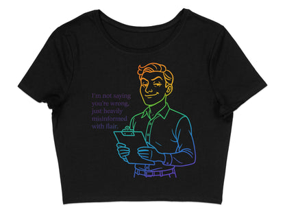 Heavily Misinformed With Flair Black Crop Top product