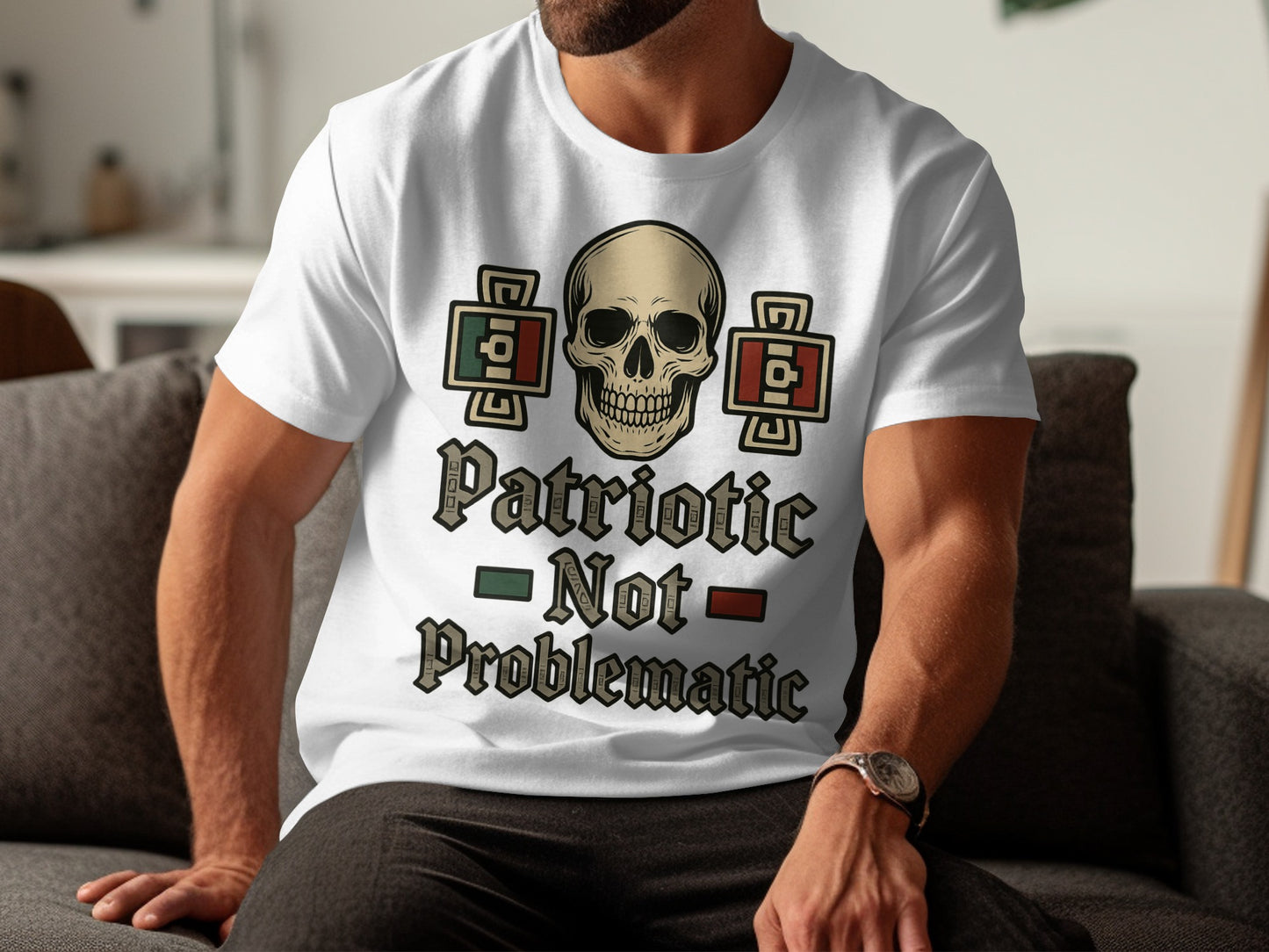 Patriotic Not Problematic Skull T-Shirt