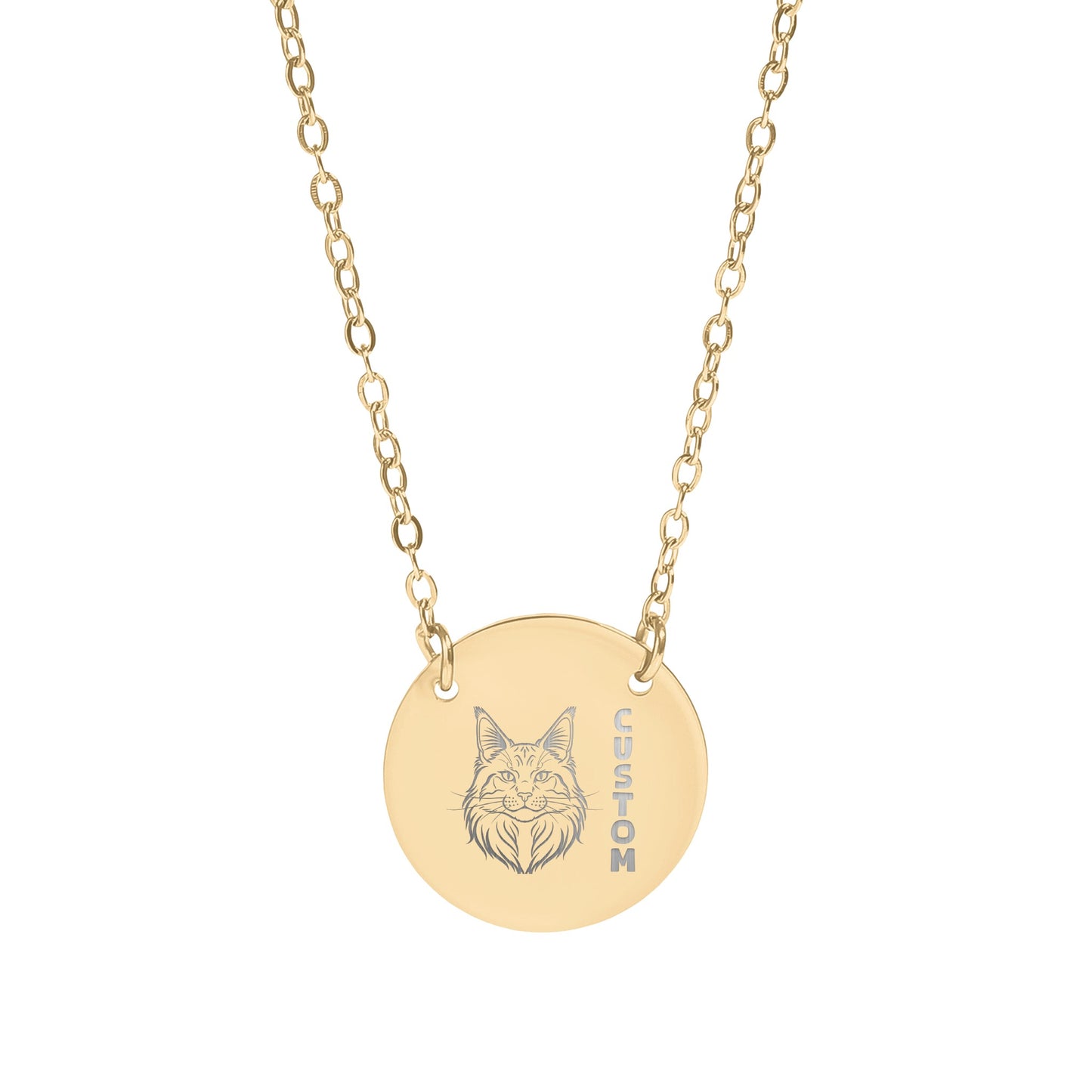 Cat Portrait Custom Personalized Necklace Style