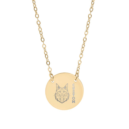 Cat Portrait Custom Personalized Necklace Style