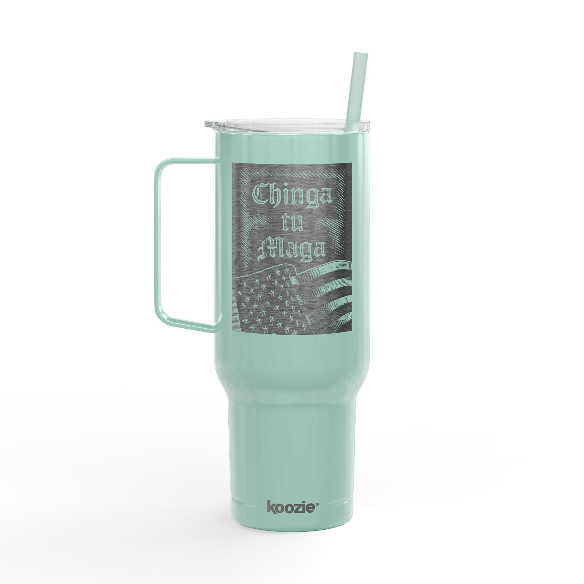 Chinga tu Fraga American Flag Koozie Tumbler product type