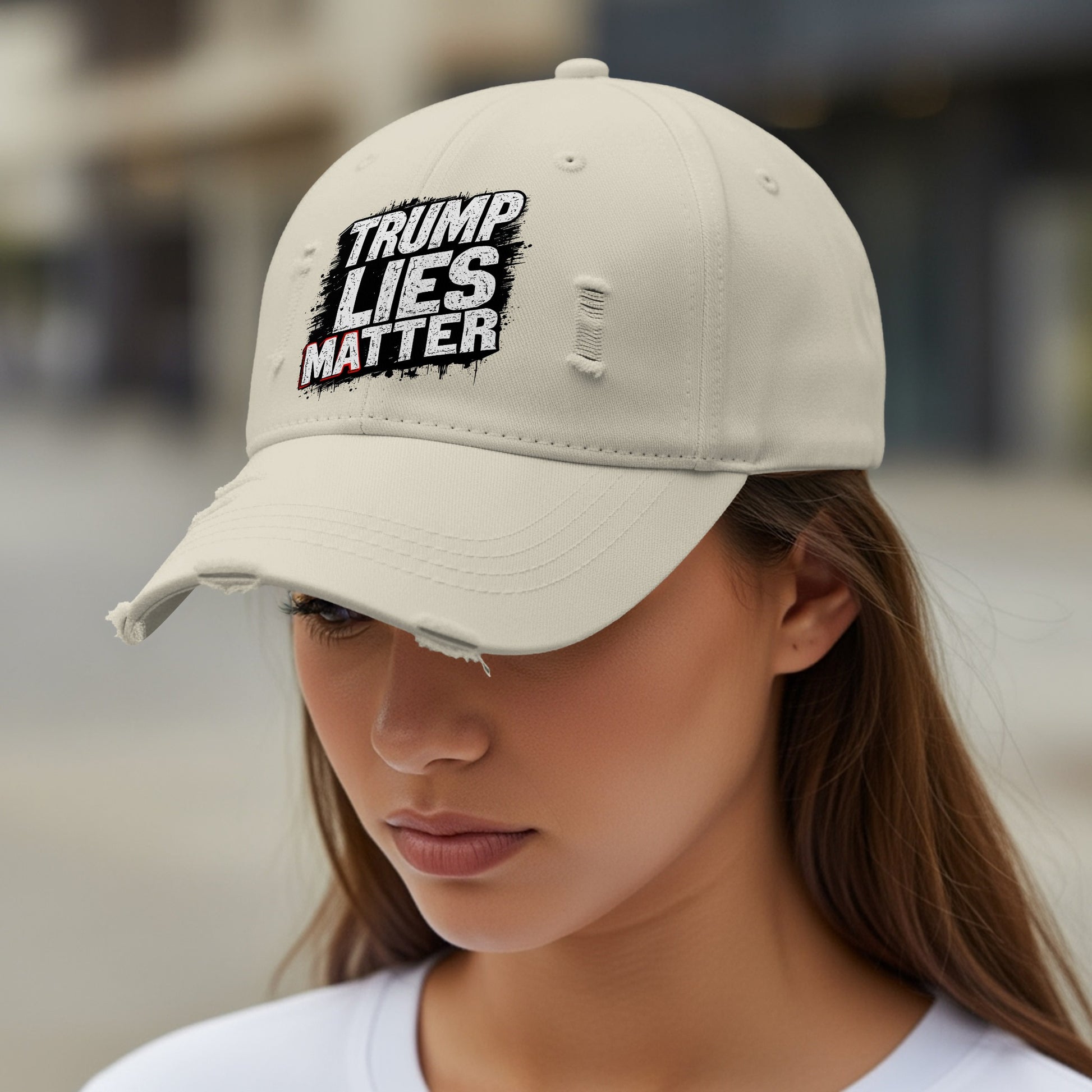Trump Lies Matter Distressed Baseball Cap product type