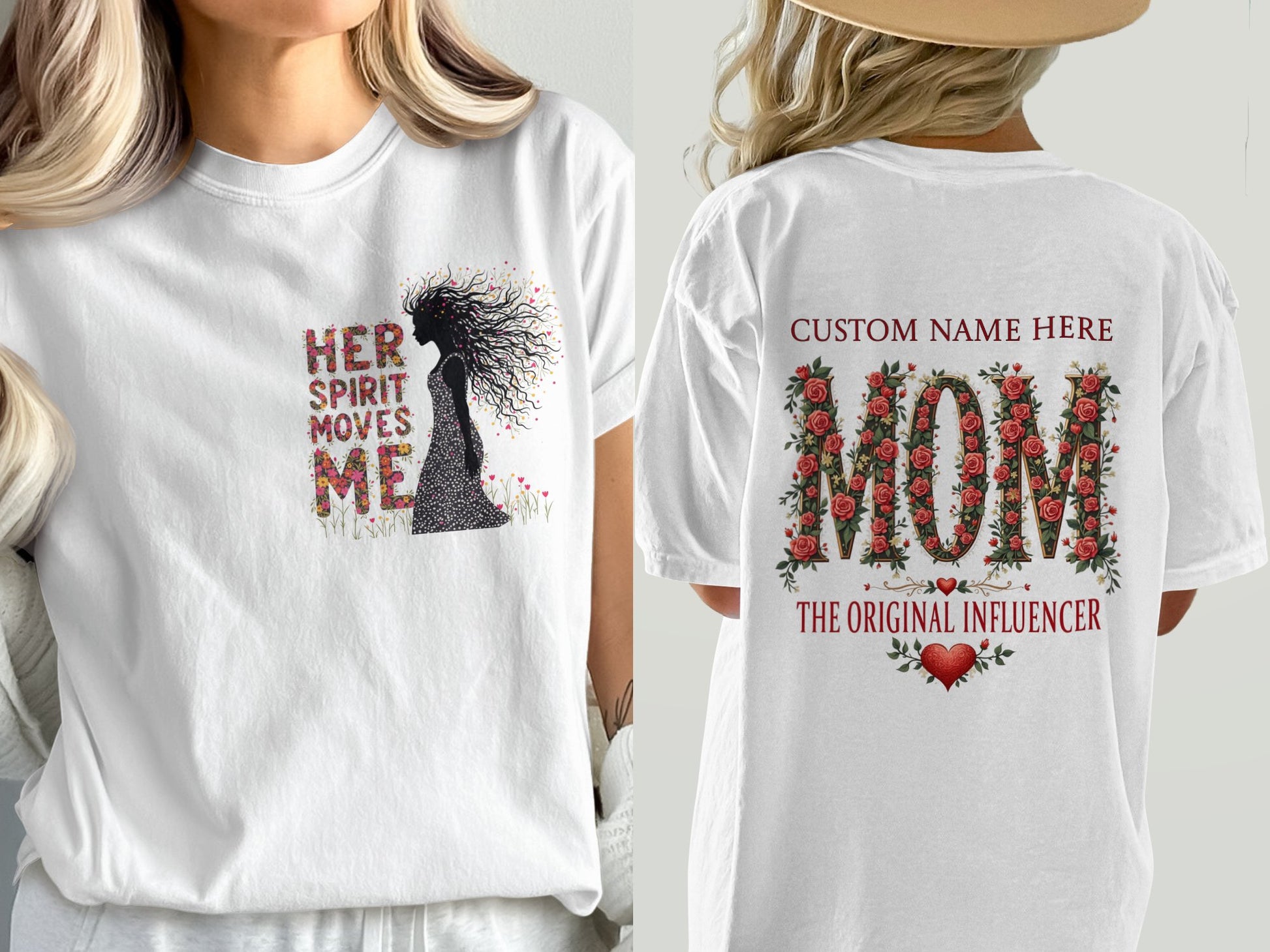 Her Spirit Moves Me Custom Name Here Mom T-shirt product