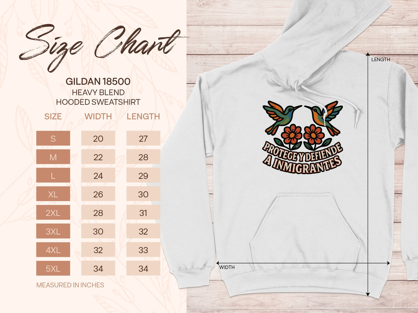 Protege y Defiende a Inmigrantes Hooded Sweatshirt product