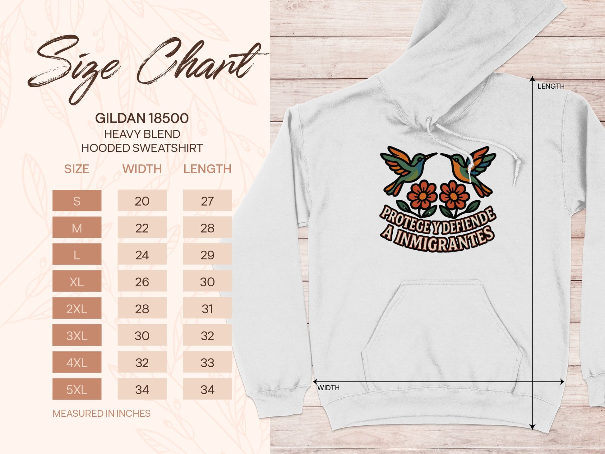 Protege y Defiende a Inmigrantes Hooded Sweatshirt product