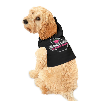 Georgia Strong Not MAGA Wrong Black Dog Hoodie