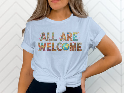 All Are Welcome Diversity Statement T-shirt