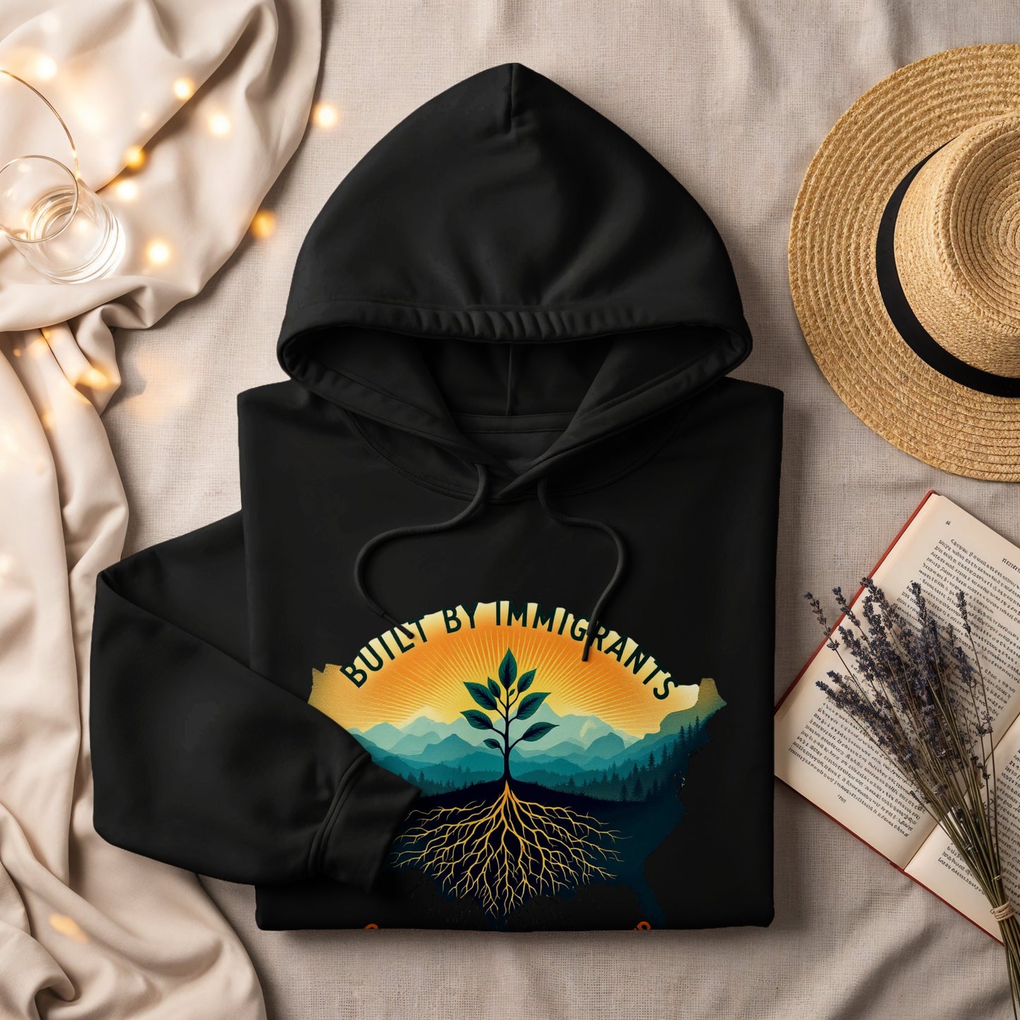 Built By Immigrants Hoodie Unique Casual Wear product type