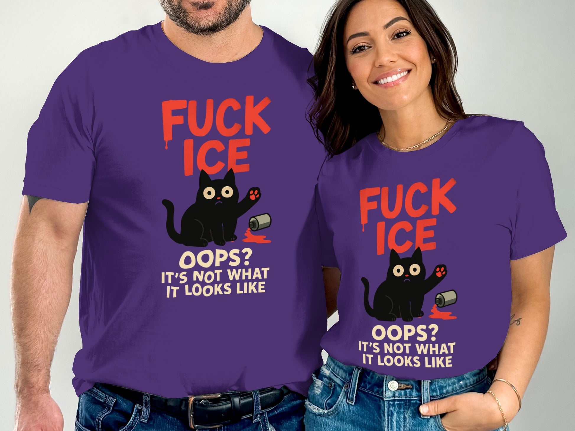 Funny Black Cat Oops It's Not What It Looks Like Shirt Product
