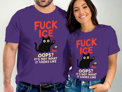 Funny Black Cat Oops It's Not What It Looks Like Shirt Product