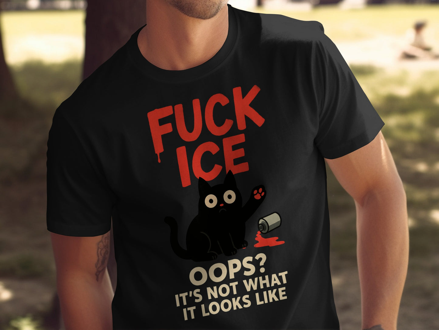Fun Cat Design Oops Not What It Looks Like T-shirt product type