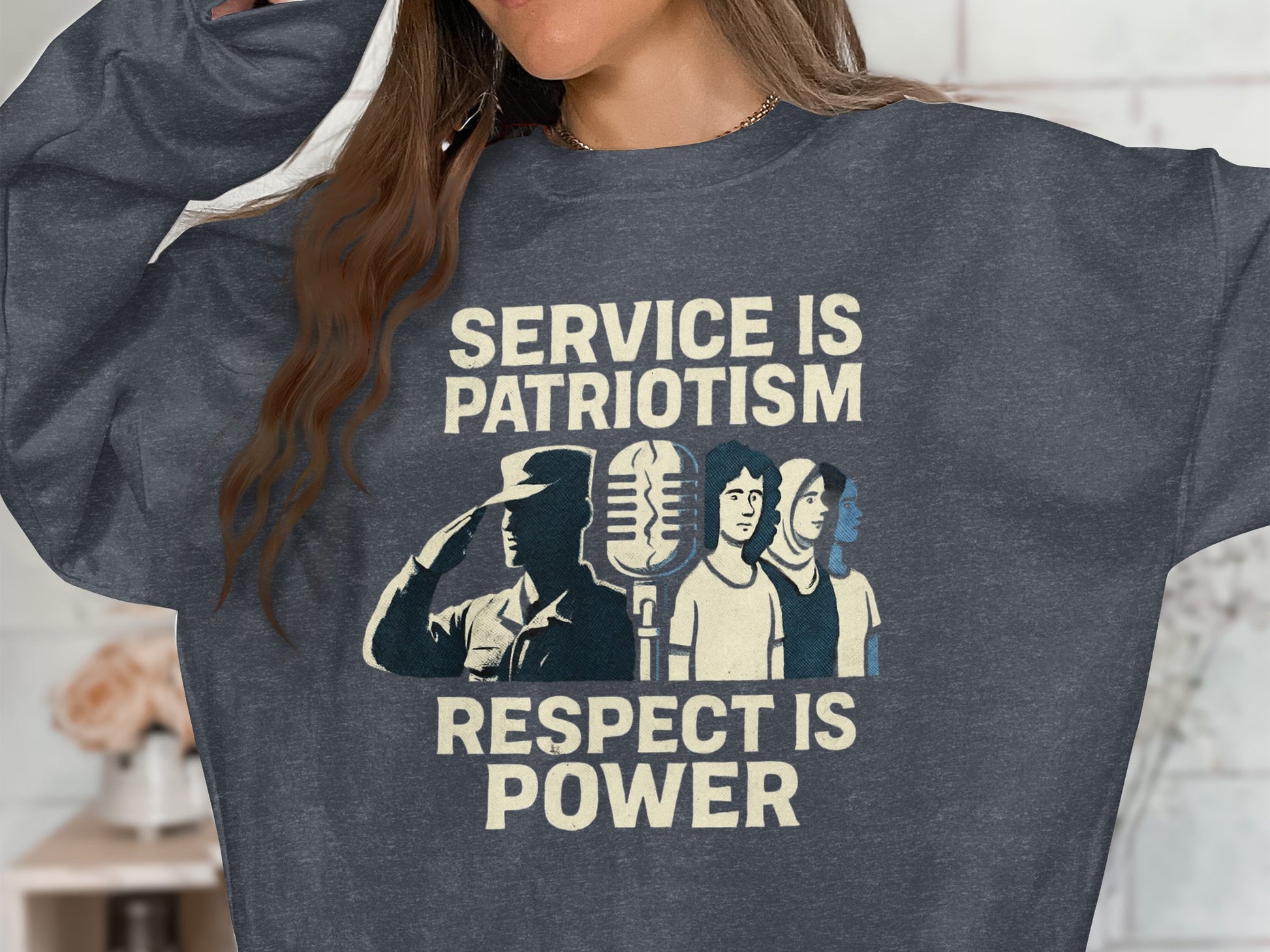 Service is Patriotism Respect is Power Sweatshirt product type