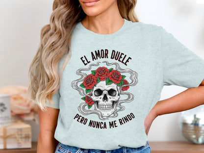 El Amor Duele Skull Print Graphic Tee product type
