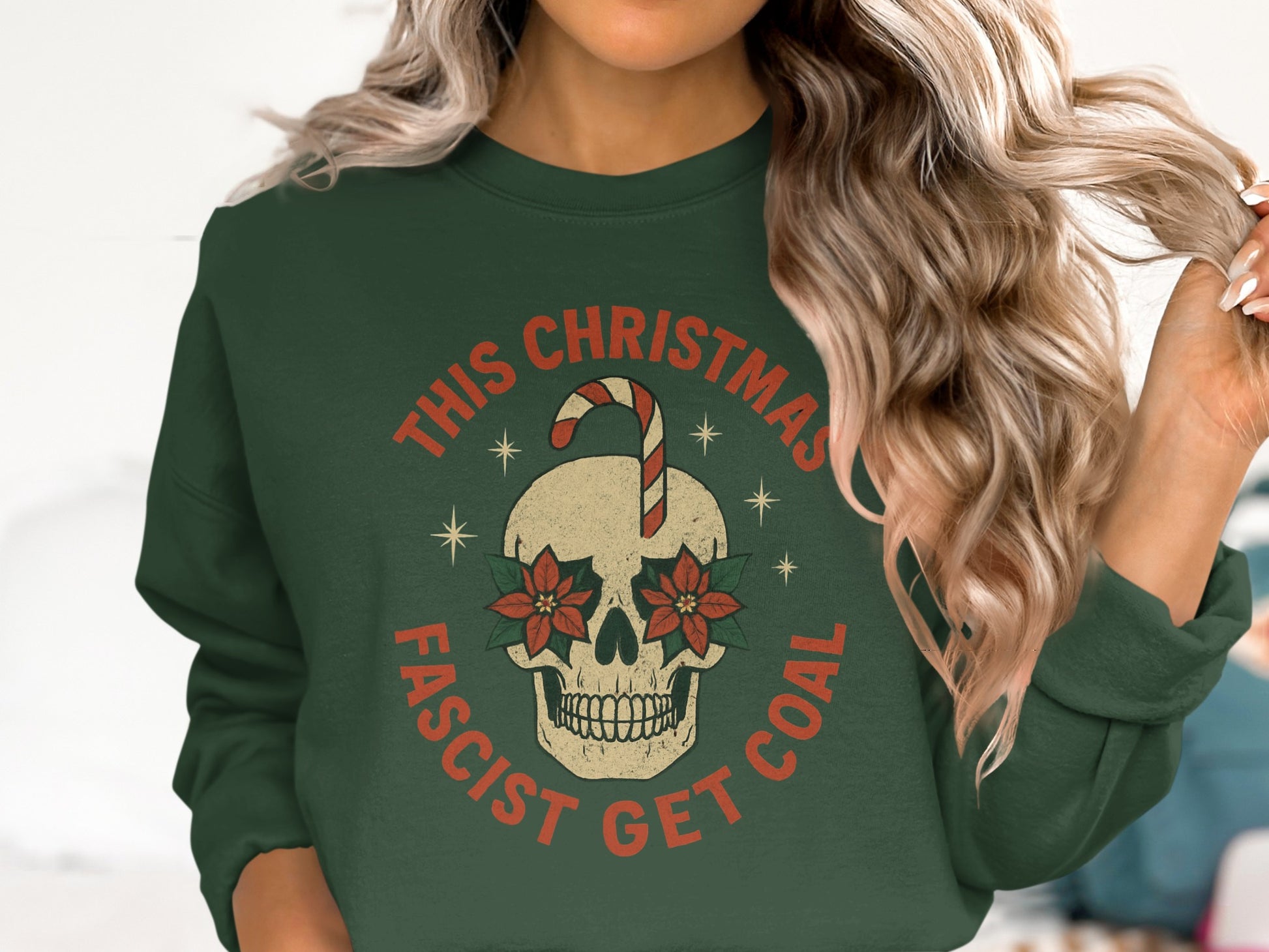 This Christmas Fascist Get Coal Sweatshirt Holiday