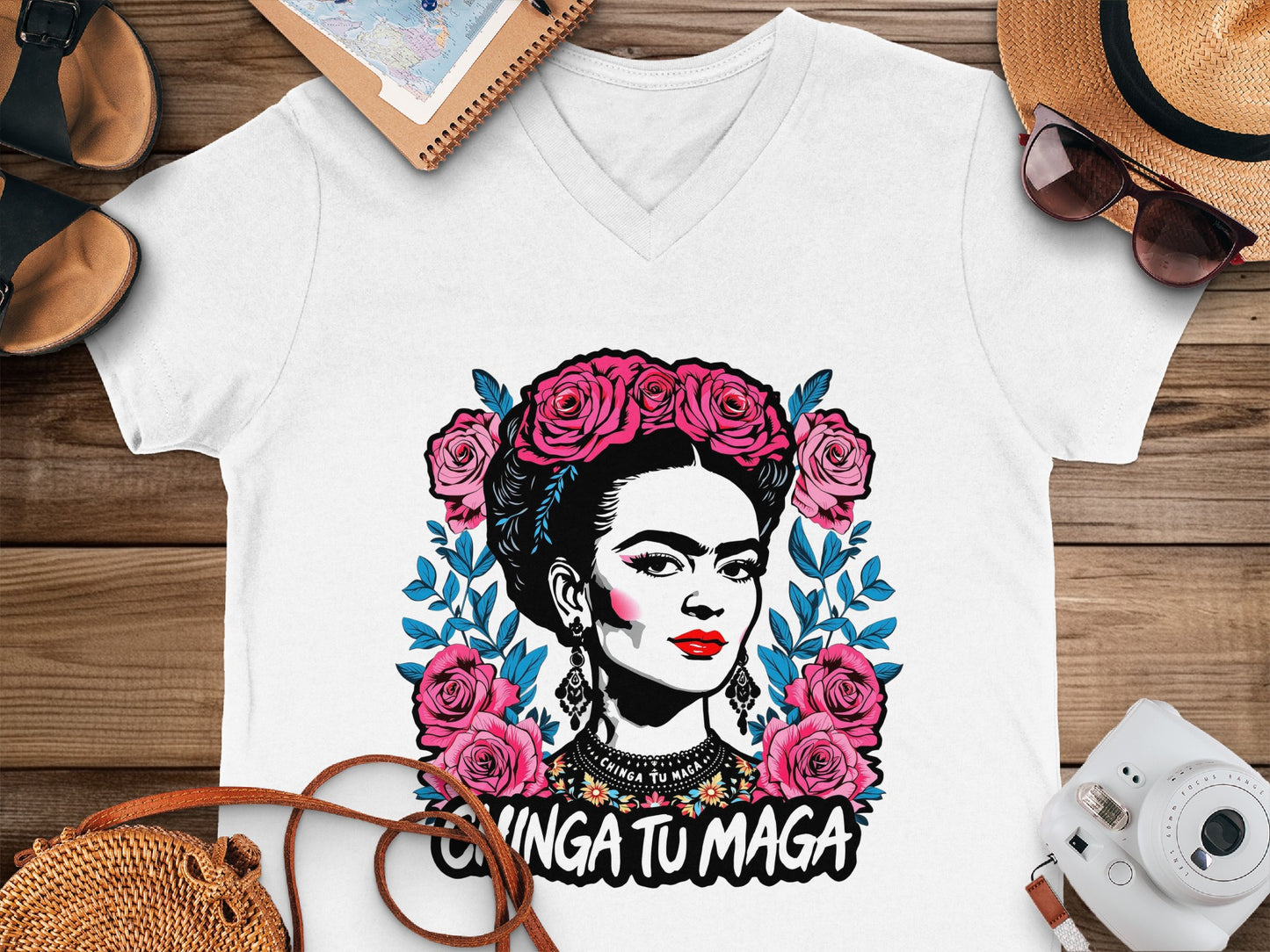 Unique Artistic Mujer T-shirt with Bold Graphic Design
