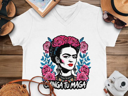 Unique Artistic Mujer T-shirt with Bold Graphic Design