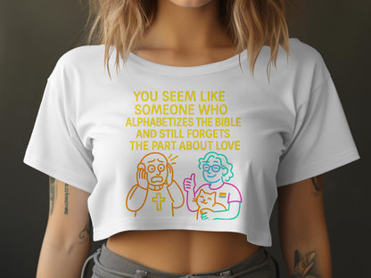 Humorous Graphic Crop Top Design Shirt product