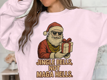 Jingle Bells Not Maga Hells Sweater Holiday Apparel