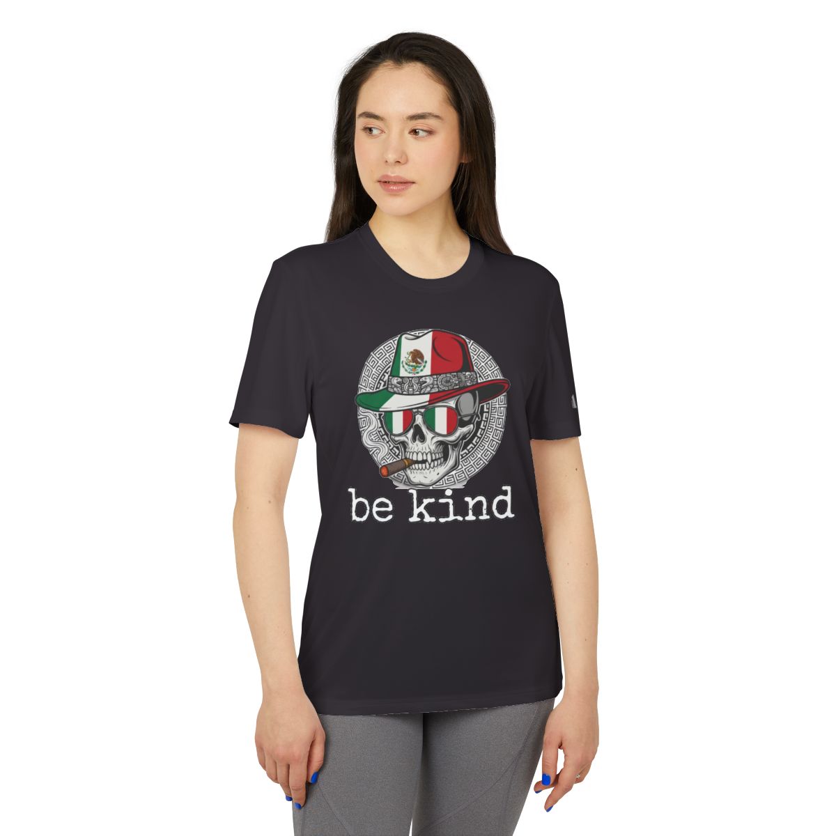 Be Kind Skull with Hat Graphic T-Shirt