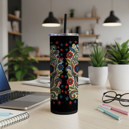 Floral Paisley Design Tumbler Colorful Travel product