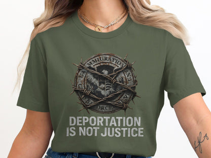 Deportation Is Not Justice Graphic Tee product