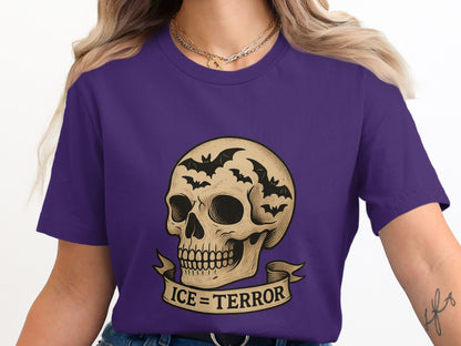 Purple Tee with Skull and Bats Graphic T-Shirt product type