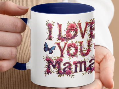 I Love You Mama Butterfly Floral Design Mug product