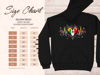 Heartbeat Hoodie with Colorful Heart Graphic Hoodie product type