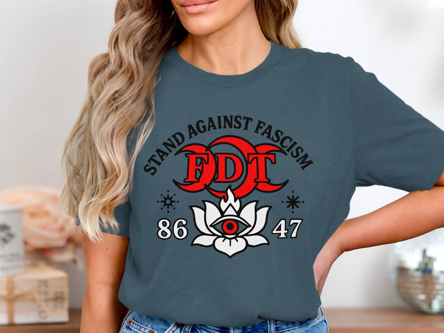 Stand Against Fascism FDT 86 47 Graphic T-Shirt