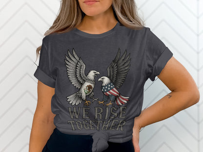 We Rise Together Two Eagles Graphic T-Shirt