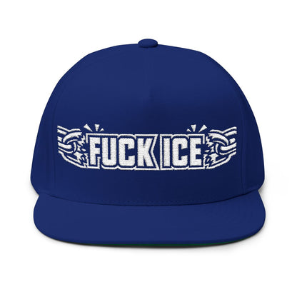 Fuck ICE Statement Embroidered Snapback Hat