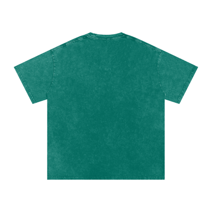 Amexican Pride Subtle FDT Design Snow Washed Oversized Cotton T-Shirt