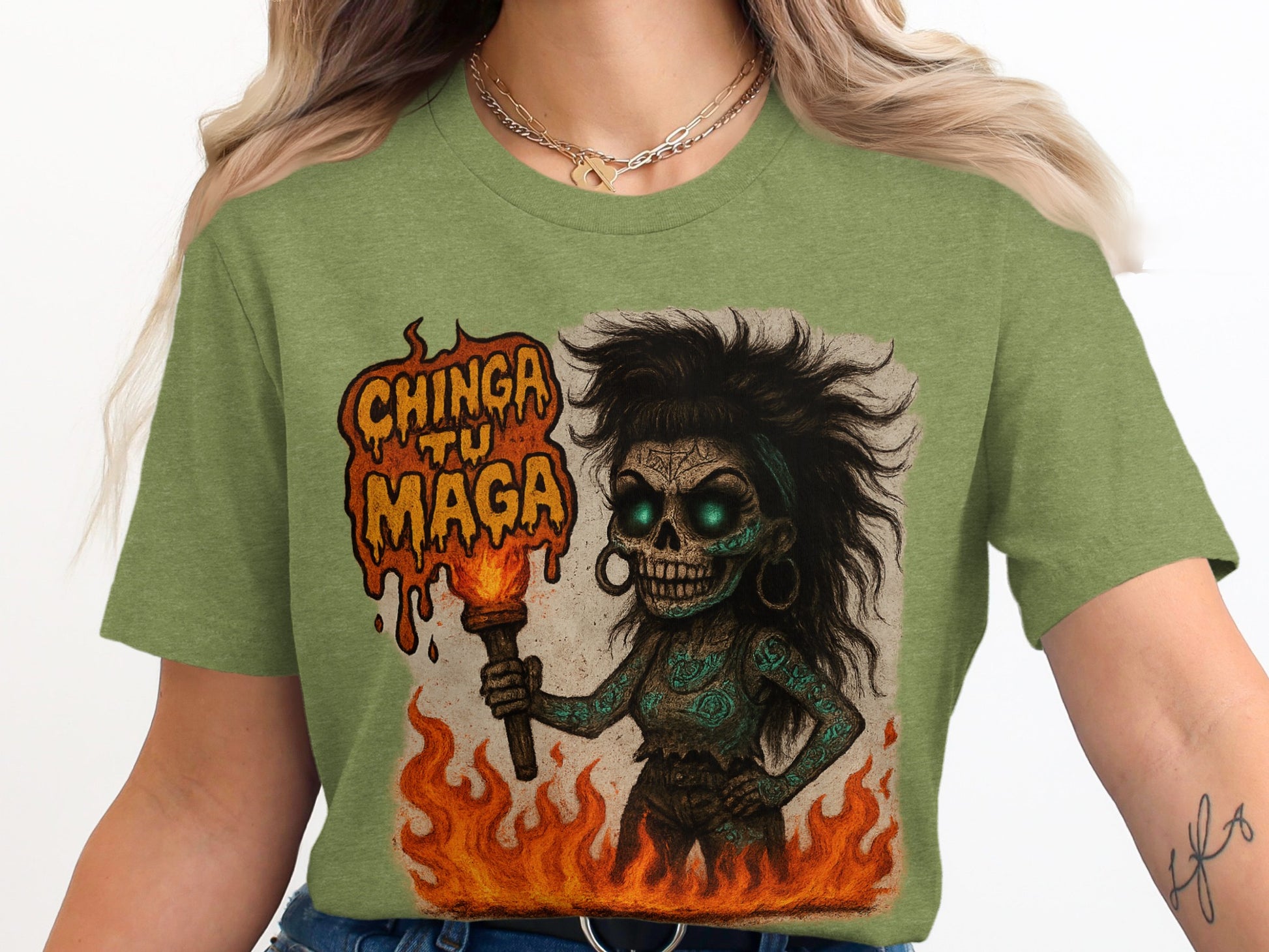 Chinga Tu Maga Graphic Tee Halloween Inspired product