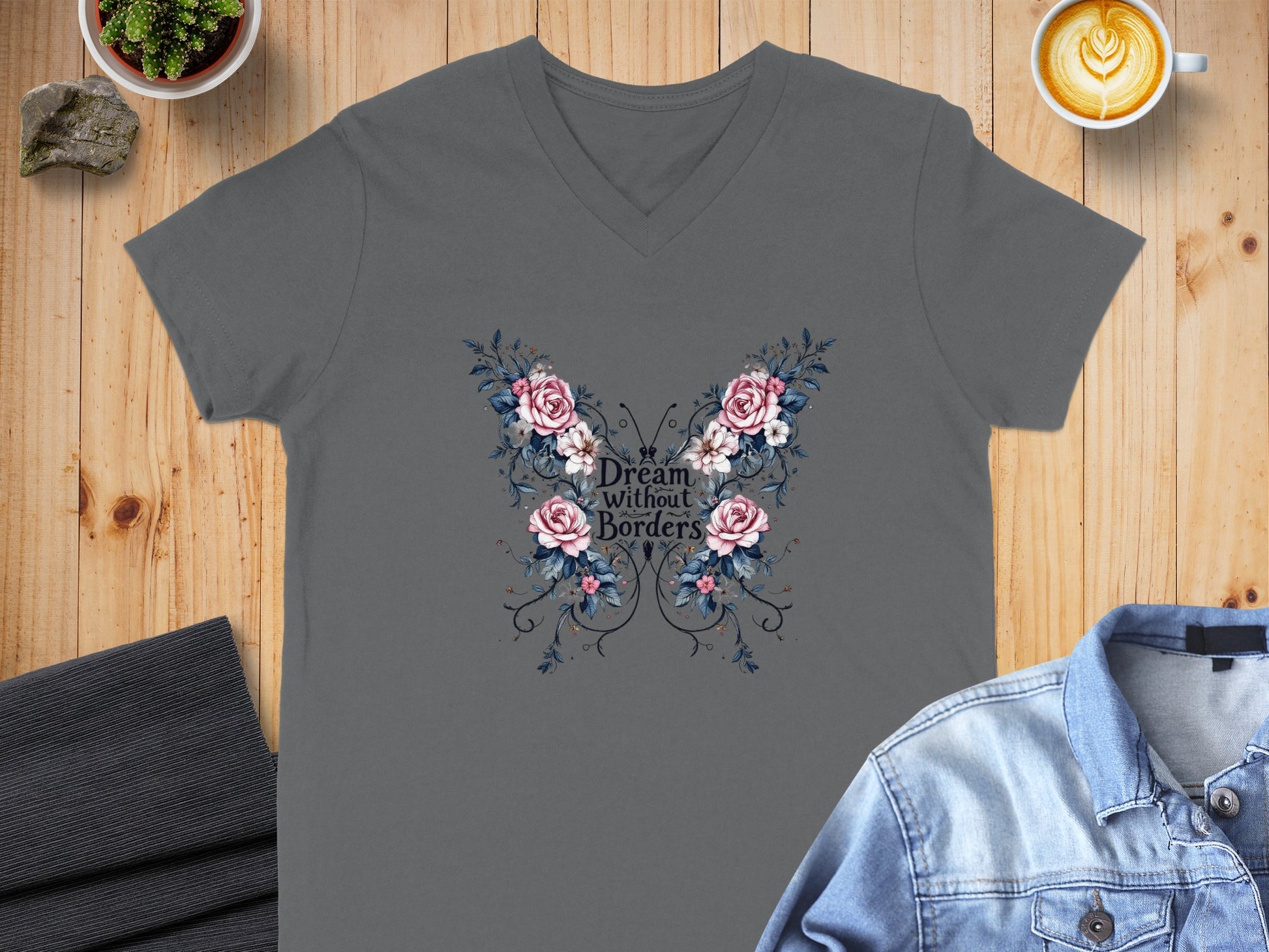 Dream Without Borders Butterfly Floral Graphic product