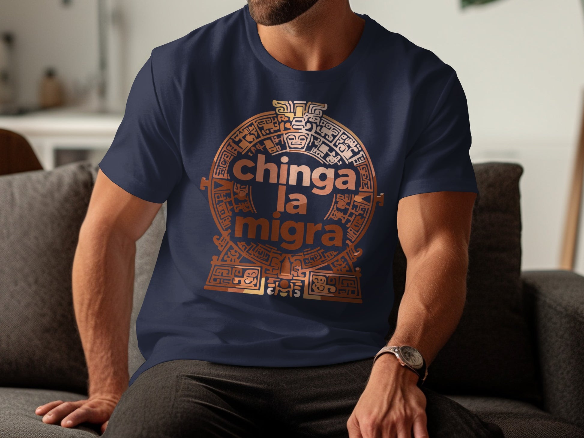 Aztec Calendar Quote Design on Men's T-Shirt product