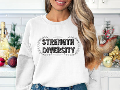 Strength in Diversity Message on White Shirt product