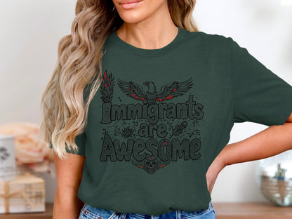 Immigrants Are Awesome Graphic Design T-shirt product
