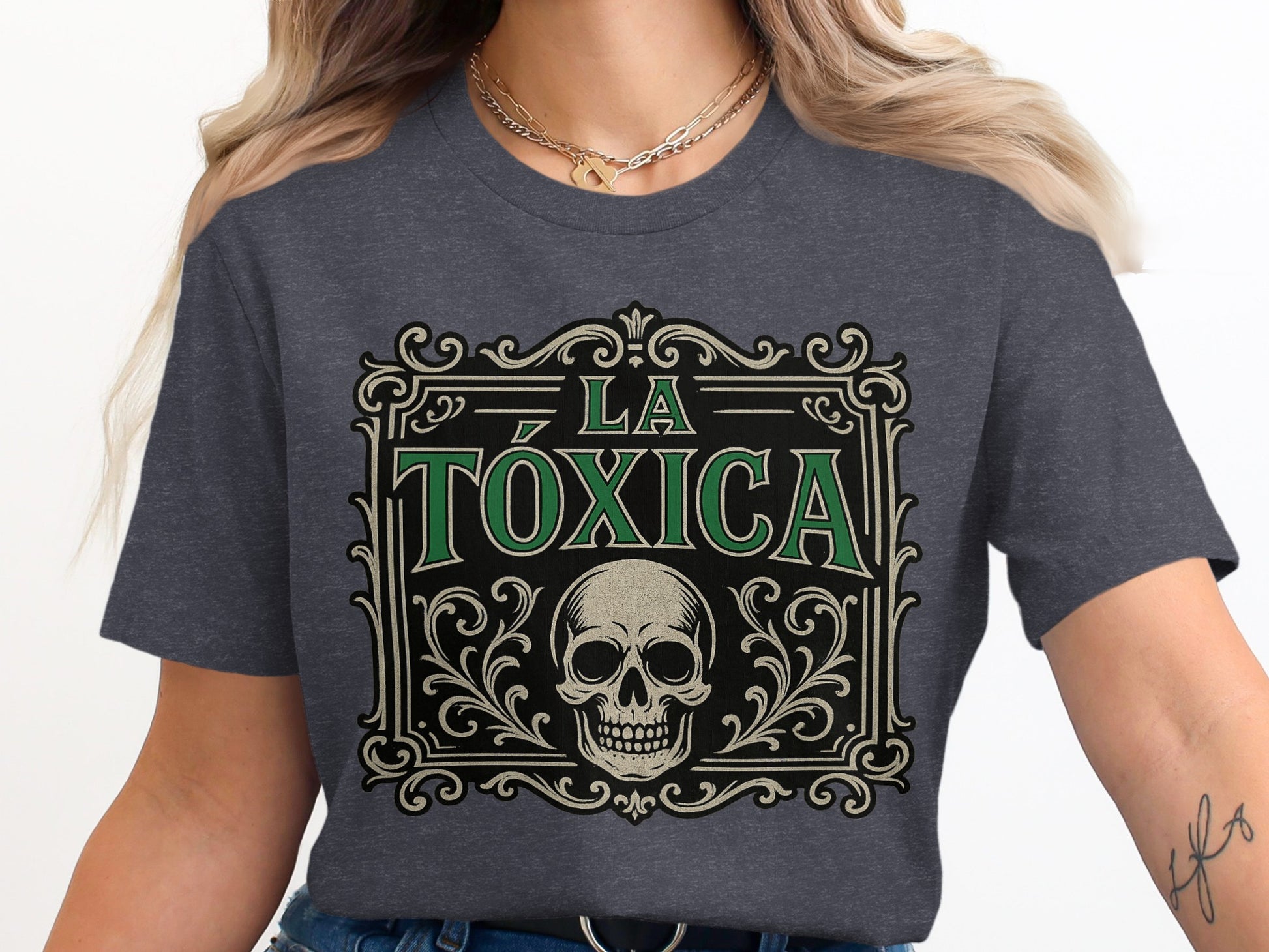 La Toxica Skull Graphic Tee Shirt Product