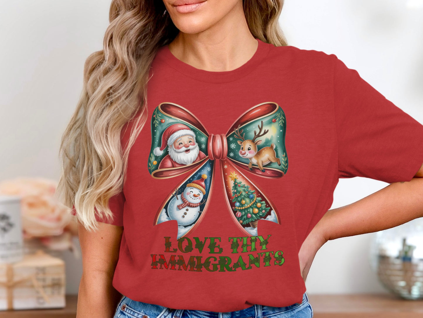 Love Thy Immigrants Christmas T-Shirt
