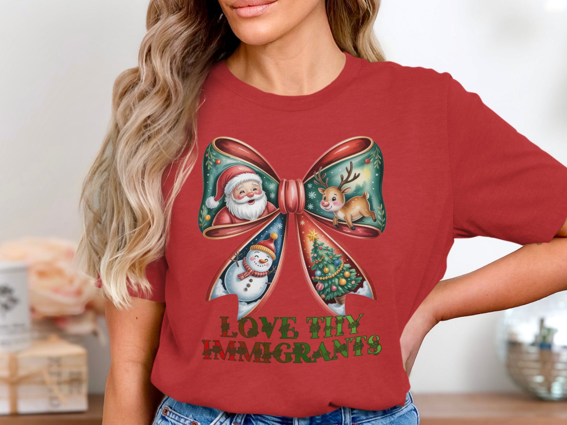 Love Thy Immigrants Christmas T-Shirt