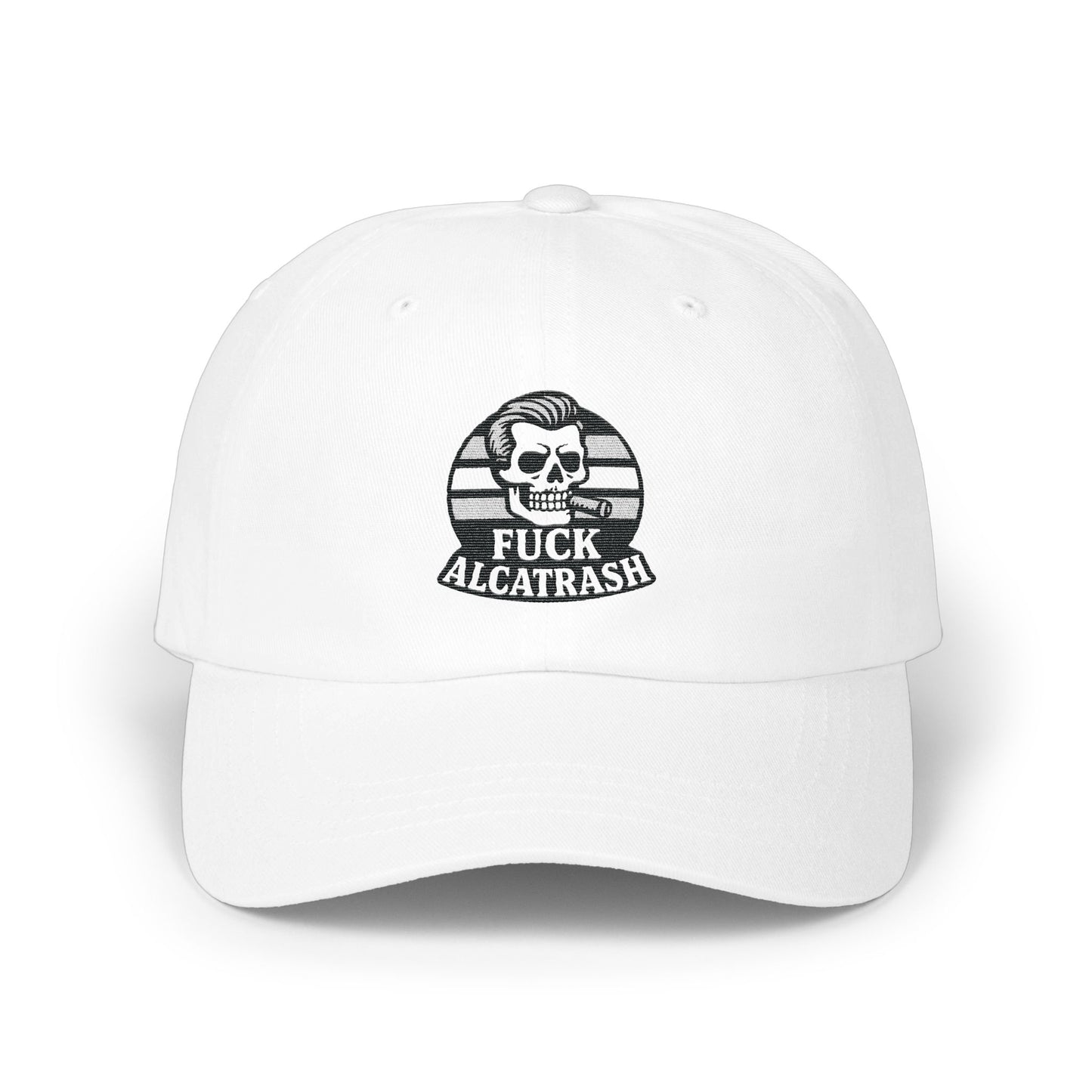 Fuck Alcatrash Skull Embroidered Design Hat product type