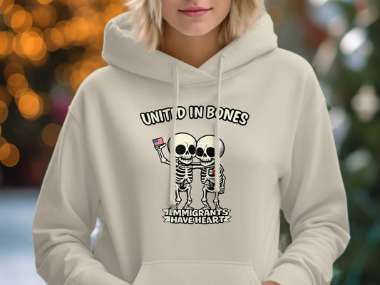 United In Bones Immigrants Have Heart hoodie product