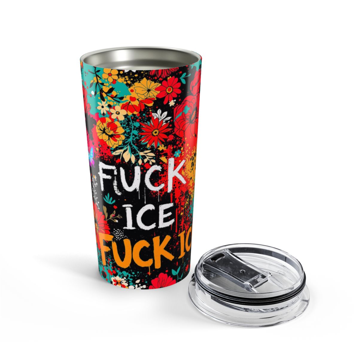 Vibrant Colorful Tumbler with Bold Statement Design