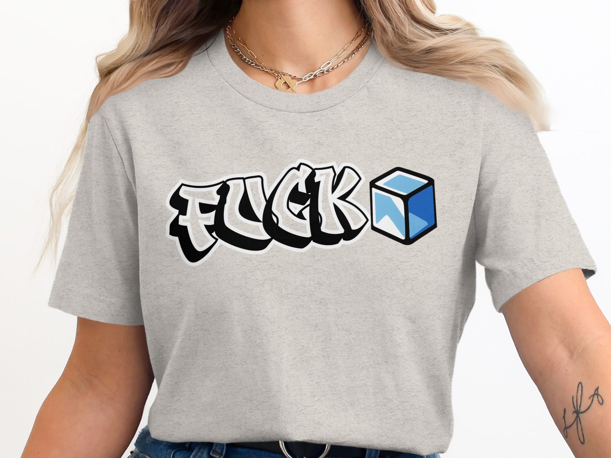 Stylish Gray T-Shirt with Bold Statement Product