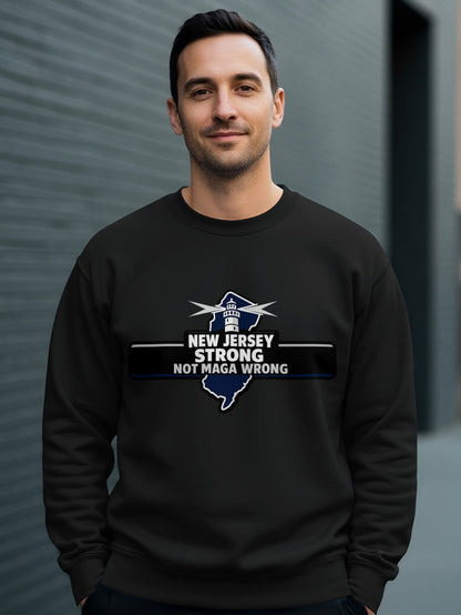 New Jersey Strong Not MAGA Wrong Graphic Apparel