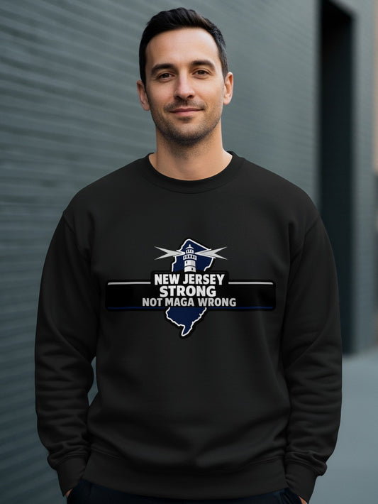 New Jersey Strong Not MAGA Wrong Graphic Apparel