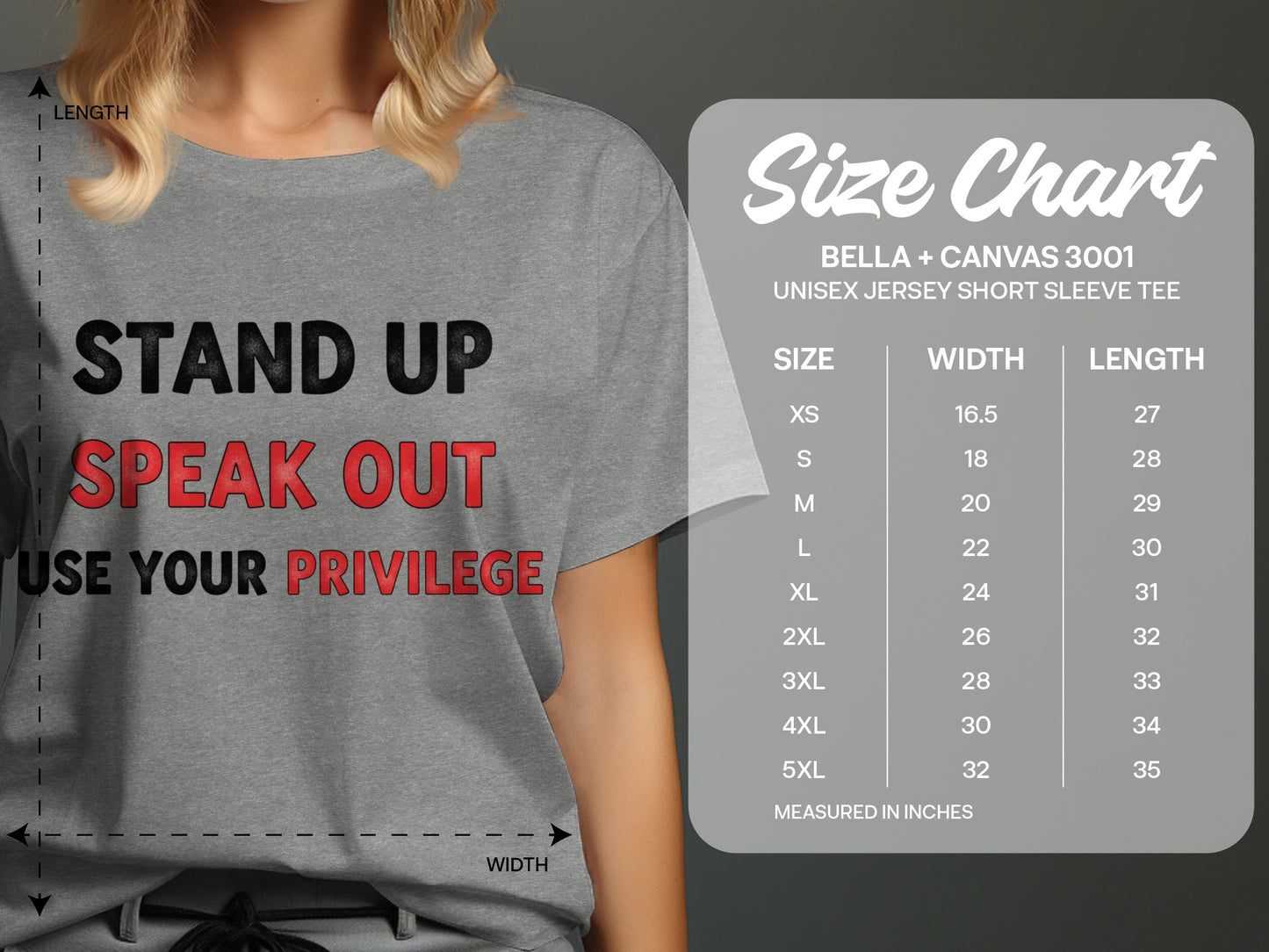 Stand Up Speak Out Use Your Privilege T-shirt